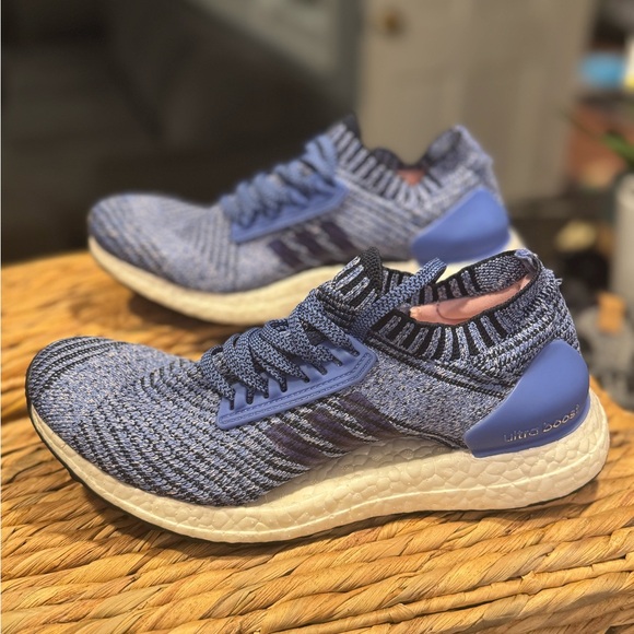 Adidas Ultra Boost Blue and Purple Knit Shoes - Picture 1 of 4